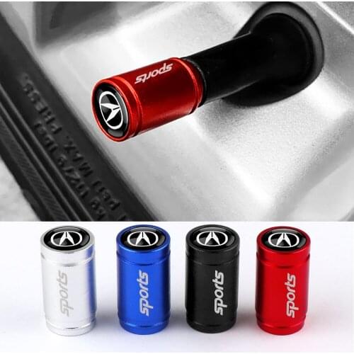 4PCS Car Styling Tyre Rim Valve Cover Wheel Valve Stem Caps For Acura RDX Integra TLX CDX MDX RDX ZDX ILX TL RL Tire Accessories
