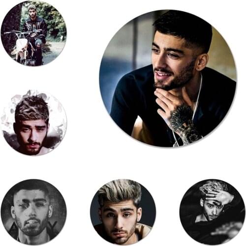 58mm Popular Zayn Malik Style Tattoos Icons Pins Badge Decoration Brooches Metal Badges For Backpack Decoration