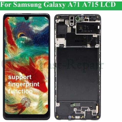 6.7" Super AMOLED For Samsung Galaxy A71 LCD Touch Digitizer Sensor Glass Assembly For Samsung A71 2020 lcd A715 A715F A715FD