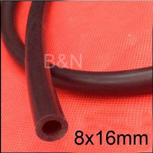 8mm X 16mm Black Silicone Rubber Vacuum Tubing Hose Flexible silicon Tube