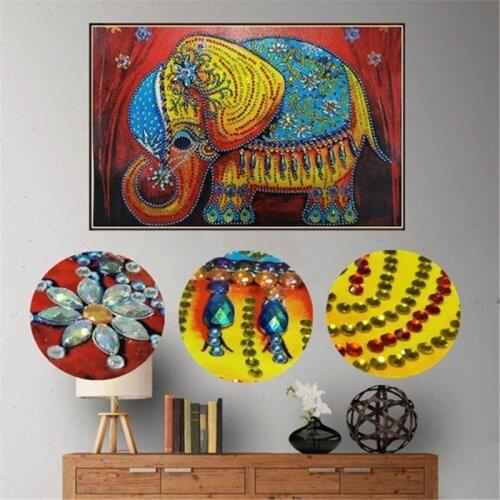 5D DIY Diamond Embroidery Animal Special Shaped Diamond Painting Elephant Rhinestone Round Crystal Sale Gift Home Decor