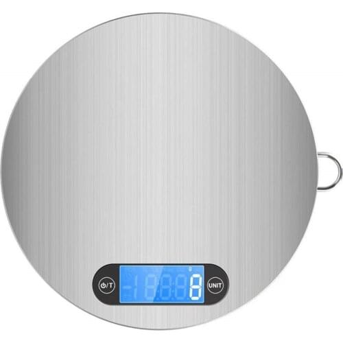 Digital Kitchen Scale Multifunction Food Scale, 11 lb 5 kg, Silver, 304 Stainless Steel