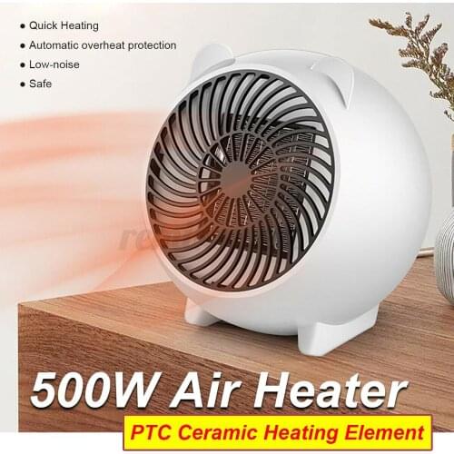 Mini 250W Space Heater Portable Winter Warmer Fan Personal Electric Heater for Home Office Ceramic Small Heaters US/ EU Plug