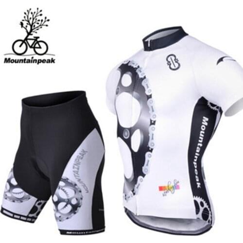Mountainpeak New Summer Spring UV Protect Sports Outdoor Running Cycling Jersey Sets Road Bike Clothing Quick Dry Short Sleeve