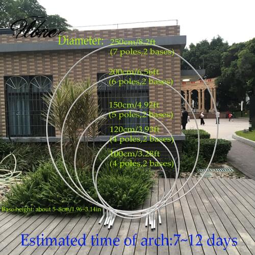 Circle wedding arch round wedding metal arch floral balloons arch decoration baby shower background party backdrop stand decor