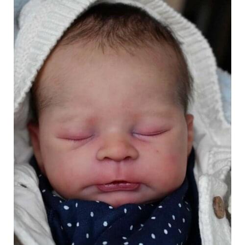 21inch Reborn Doll Kit Timothy Lifelike Baby Unpainted Unfinished Doll Parts Fresh color Soft touch Doll Kit Reborn