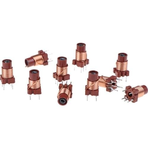 Hot! 10pcs 12T 0.6uh-1.7uh Adjustable High-Frequency Ferrite Core Inductor