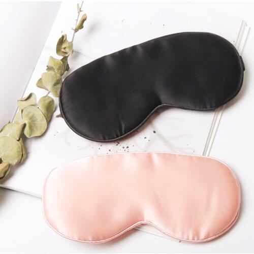 Natural Pure Silk Soft Sleep Mask Blindfold Shade Eye Cover Portable Eyepatch For Travel Sleeping Office Rest Adjustable Bandage
