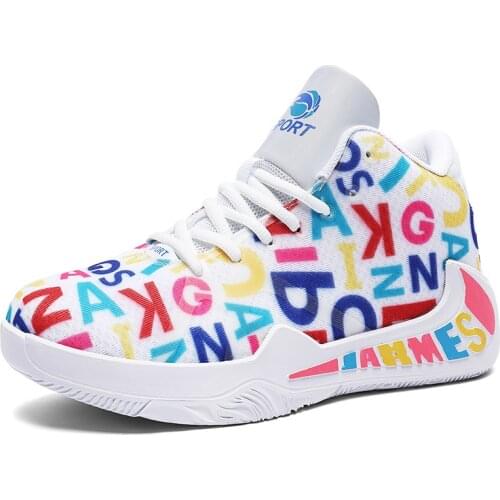 New Mens Shoes Fashion Basketball Casual Shoes Outdoor Sports Shoes Non-slip Large Size Breathable High Top 36-45 Couple Shoes