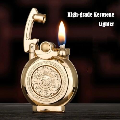 Zinc Alloy Kerosene Lighter Flint Fire Starter Gasoline Vase Rocker Cool Lighters Dropship Suppliers Gadgets For Men