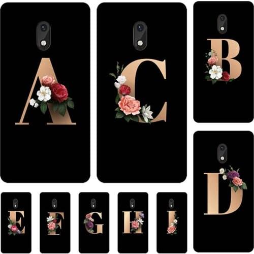 For ITEL A16/ITEL A16 Plus A23 Case Cute Lovely Cartoon Pattern Flowers Black Letters Silicone Soft Cover