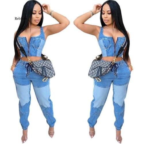 Blue Skinny Sexy Holiday Jean Loose Pants Poeket Sexy Casual Hole Out Lady Long Demin Pants