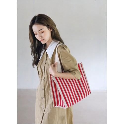 Foldable unisex green shopping bag Fashion canvas shopping bag Reusable shopping tote bag Zipperless grocery storage storage bag