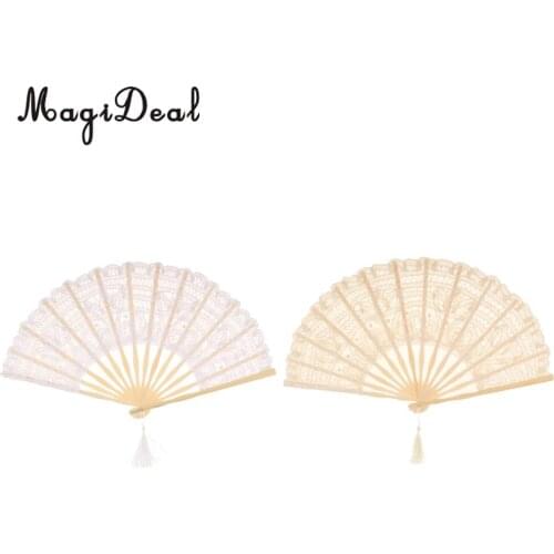 Classic Chinese Style Foldable Lace Fan Wedding Ceremony Photo Props Bridesmaid Gift