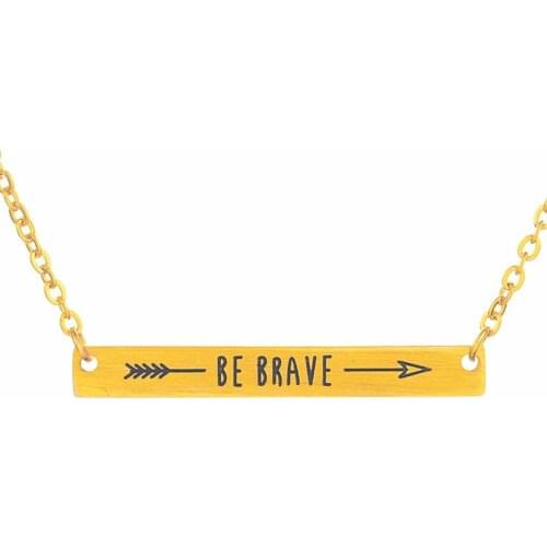 GORGEOUS TALE Maxi Collar Tattoo Choker Chain One Direction Be Brave Bar Necklace Pendant For Women Gold Color Bridesmaid Gifts