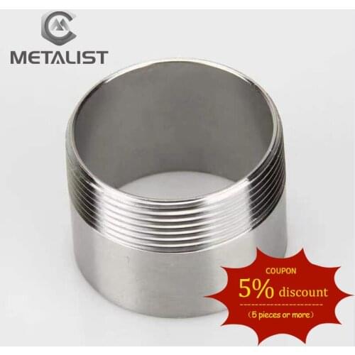 METALIST High Quality DN40 SS304 Stainless Steel Sanitary Single Female Thread Pipe Fittings New For Home brew