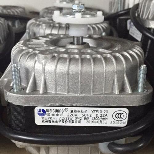 WEIGUANG Coppre Wire Refrigerator Condenser Square Shaded Pole Fan Motor YZF10-20