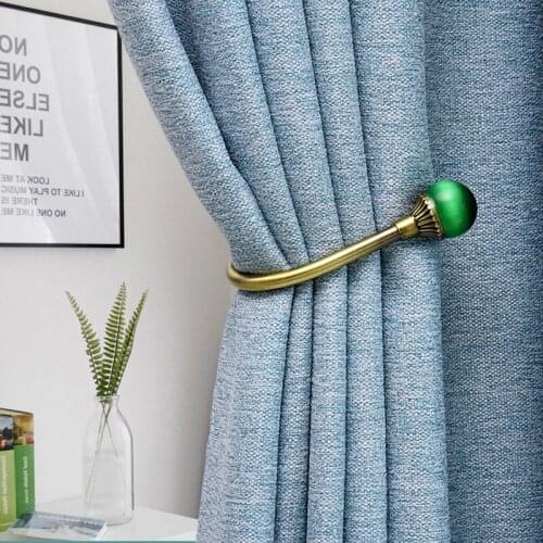 1 Pair Curtain Holder Wall Hook Zinc Alloy Curtain Tieback Buckle Clips Hanging Ball Buckle Tie Back Holdback Home Decoration