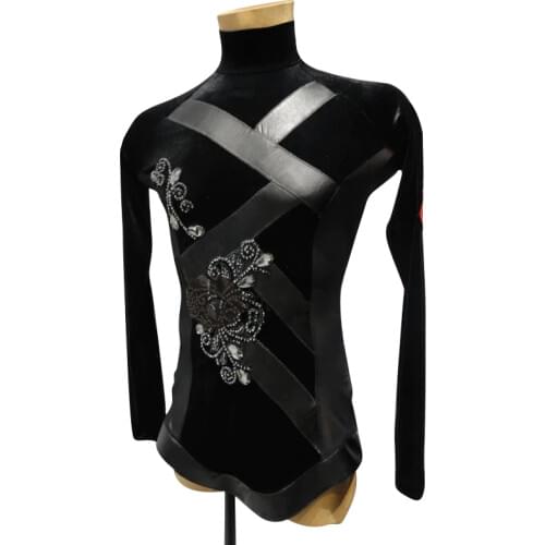 10 Colors Nasinaya Boys Man Figure Skating Performance Clothing Customized Competition Ice Skating Leotard Kids Elastic Velvet