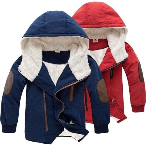 2020 Boys Hooded Mid-length Fashion Add Cashmere Thicken Winter Childrens Wear Leisure Garments Coats Boy Clothes Cotton Coats