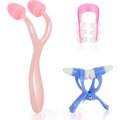 3pcs Magic Nose Shaping Shaper Lifting Bridge Straightening Beauty Clip+ Nose Up Clip +Nose Massage Tools Correction Set New