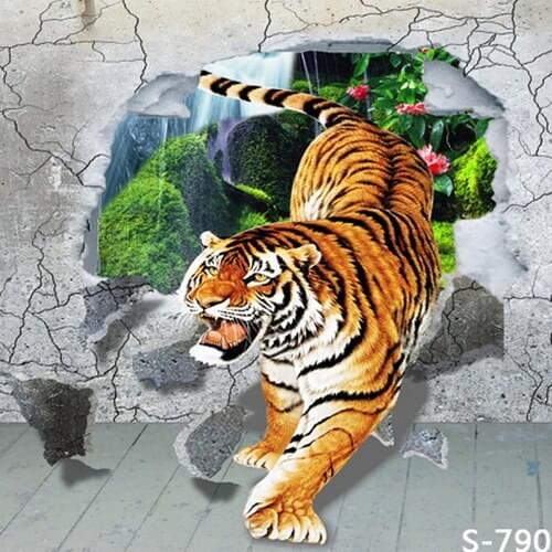 3D Tiger Beast Backdrops Cartoon Vinyl Backdrops for Photography Baby Shower Background Studio Custom Camera fotografia