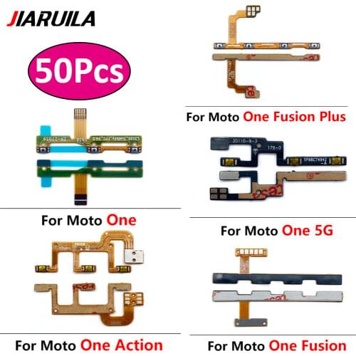 50Pcs/Lot , New Power Button Mute Switch & Volume Up / Down On / Off Button Flex Cable For Motorola Moto One Zoom