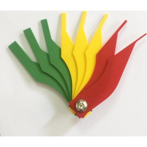 8pcs Brake Pad Scale Brake Pad Thickness Gauge Pad Tester Brake Pad Thickness Wear Meter