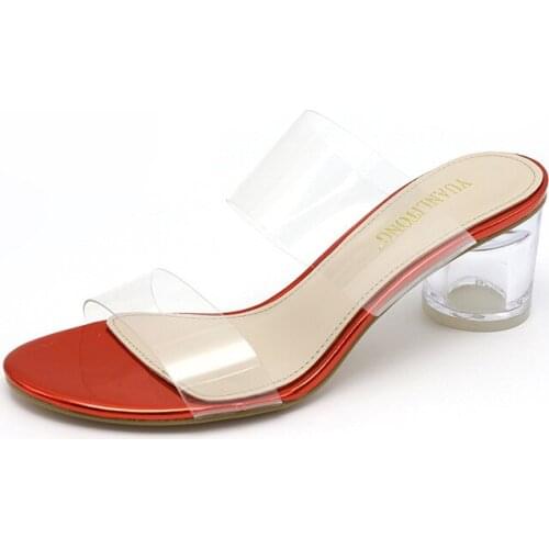 Summer New Style Glass High Heel Fashion Sandals Woman Sexy Leopard Print Fashion Transparent Open Toe Thick Heel Womens Shoes