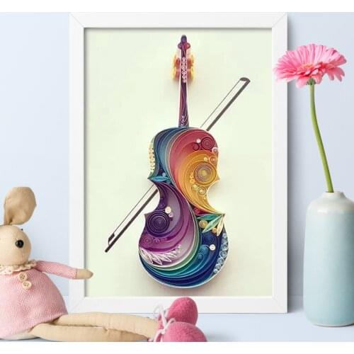 A4 Violin quilling paper DIY Handmade Wood frame art home decoration origami raw rolling paper decoupage materials tools Kit