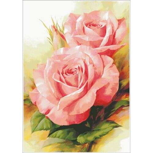 Flowers Cross Stitch Kits Counted Needlework Embroidery Crafts 14ct Unprinted DIY Arts Handmade Home Decor