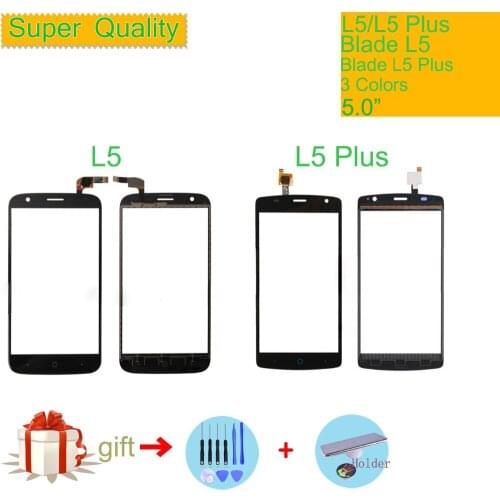 Touch Screen Digitizer For ZTE Blade L5 L5 Plus L5Plus Touch Panel Touchscreen Lens Front Glass Sensor NO LCD L5 Plus Touch