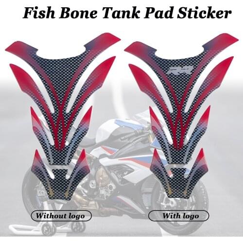 For BMW S1000RR For Tiger 800 XC Speed Triple Daytona 675R Motorcycle 3D Resin Fish Bone Tank Pad Sticker Emblem Protector Decal