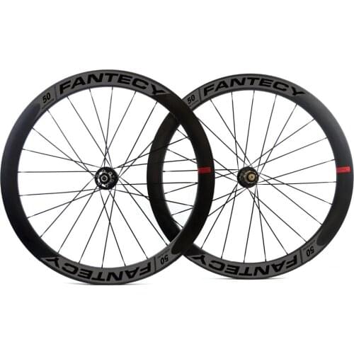 FANTECY 700C Road disc brake carbon wheels 50mm depth 25mm width bike clincher/tubular carbon wheelset with NOVATEC 791/792 hub