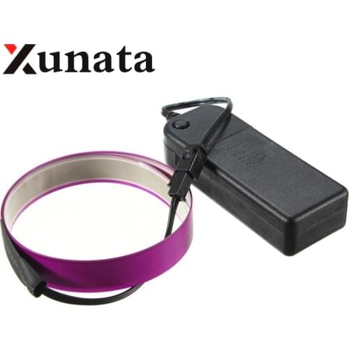 1m 3V Flexible EL tape Light Led Glow EL Wire Rope Cable waterproof led strip lights +3V battery case for Car Shoes Clothing