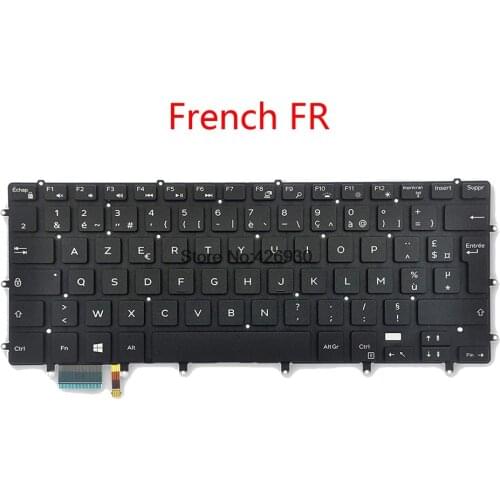 Laptop FR Keyboard For DELL For XPS 15 9550 9560 For Precision 5510 5520 P56F 0YFNDW YFNDW DLM14L26F0J698 French backlit New