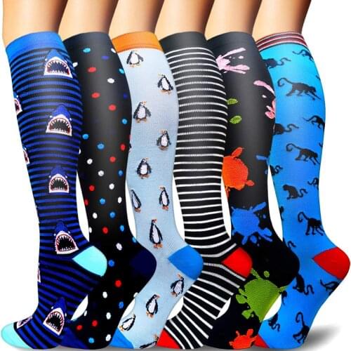Compression Socks Stockings Men Women Fit for Varicose Running Marathon Cycling Sports Anti Fatigue Pain Relief Knee High Socks