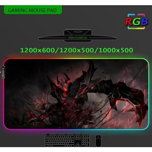 Dota 2 Game Big Mousepad Rgb Mouse Pad Speed Mechanical Keyboard Gaming Led Mousemat Office Carpet Computer for Bears Pc 120x60
