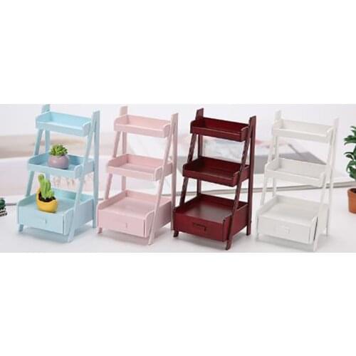 1/12 Dollhouse Miniature Mini Flower Stand Doll Accessories Toy Model Kitchen Garden Storage Rack Kids Gift