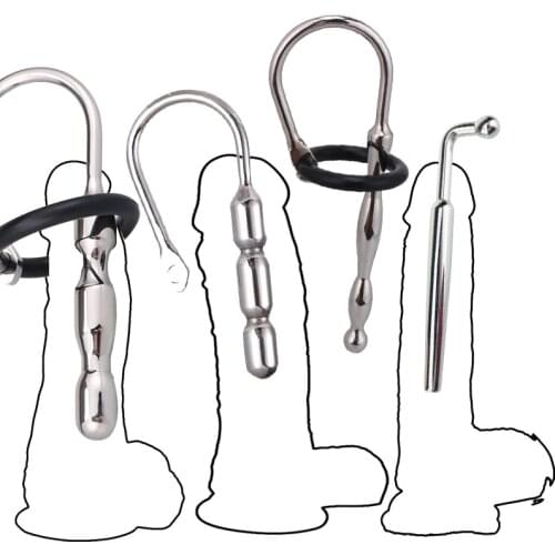 Male Masturbation Stick (5 styles) Dilator Stainless Steel Sounding Irritation Rod Urethral dilation horse eye stick appliance