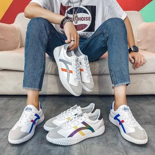 Casual Shoes For Men Breathable Casual Shoes Streetwear Men Sport Man Mens Causal Leather For Fashion Stylish Sneakers Slip On