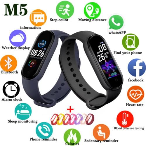 Smart Bracelet Exercise Tracking Pedometer Heart Rate Blood Pressure Sleep Monitoring Waterproof Bluetooth Electronic Wristband