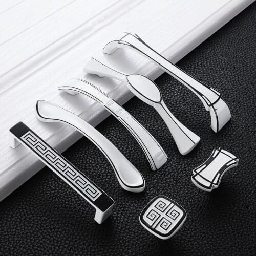 Modern Minimalist Drawer Handle Pull Zinc Alloy Kitchen Wardrobe Cabinet Door Drawer Furniture Knob Handle Furniture Hardware