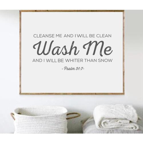 Laundry Wall Art Bible Verse Print Wall Pictures , Scripture Poster Canvas Painting Laundry Room Art Decor