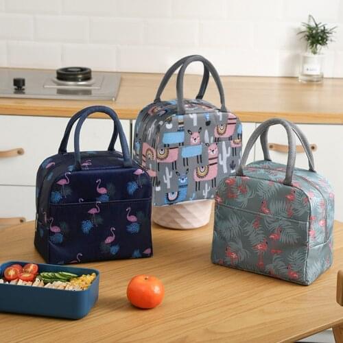 Lunch Bag Waterproof Lunch Box Portable Insulated Canvas Lunch Bag Thermal Food Picnic Lunch Bags For Women Kids