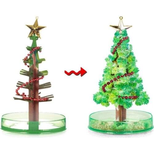 Magic Christmas Tree Toys Paper Flowers Stress Relief Christmas Gifts Kids Science Kit Physics Toy Kids Toys Educational DIY