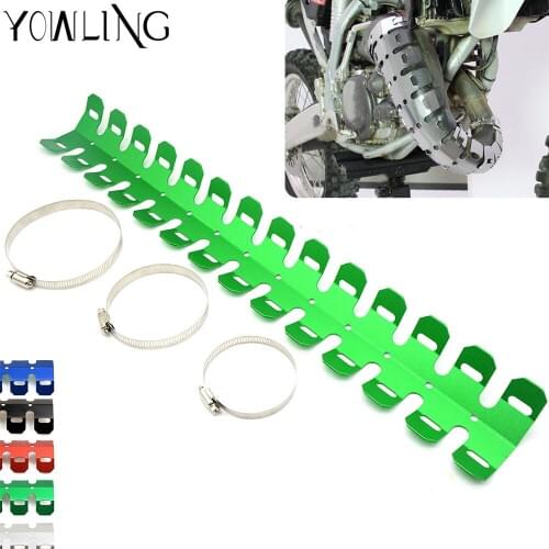 Motorcycle Exhaust Heat Shield Muffler Pipe Leg Protector Cover For Honda Yamaha Kawasaki KLX450R KDX125SR KDX250SR