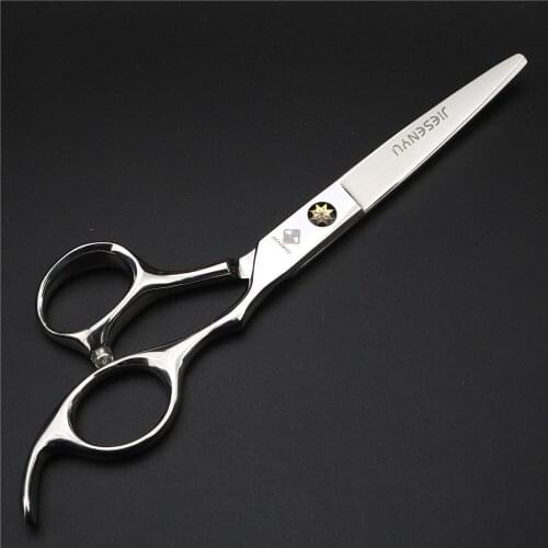 "High-end Silver 6.0 Inch Maple Leaf Screw Personality Handle Simple Hairdressing Scissors Hair Stylist Essential Set Affordable