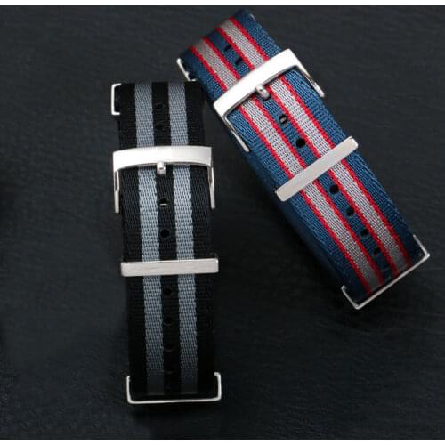 High Quality Canvas Watch Bracelet Strap For Omega Seamaster 300 DE VILLE ,Watch parts Nato Canvas Watch Band Belt 20mm