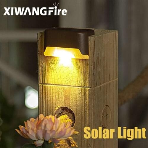 XIWANGFIRE LED Solar Light Wall Stair Step Light Outdoor Garden Fence Waterproof Landscape Light 4-16pcs Solar Light